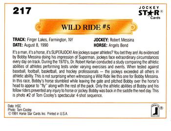 1991 Jockey Star Jockeys #217 Wild Ride #5 Back